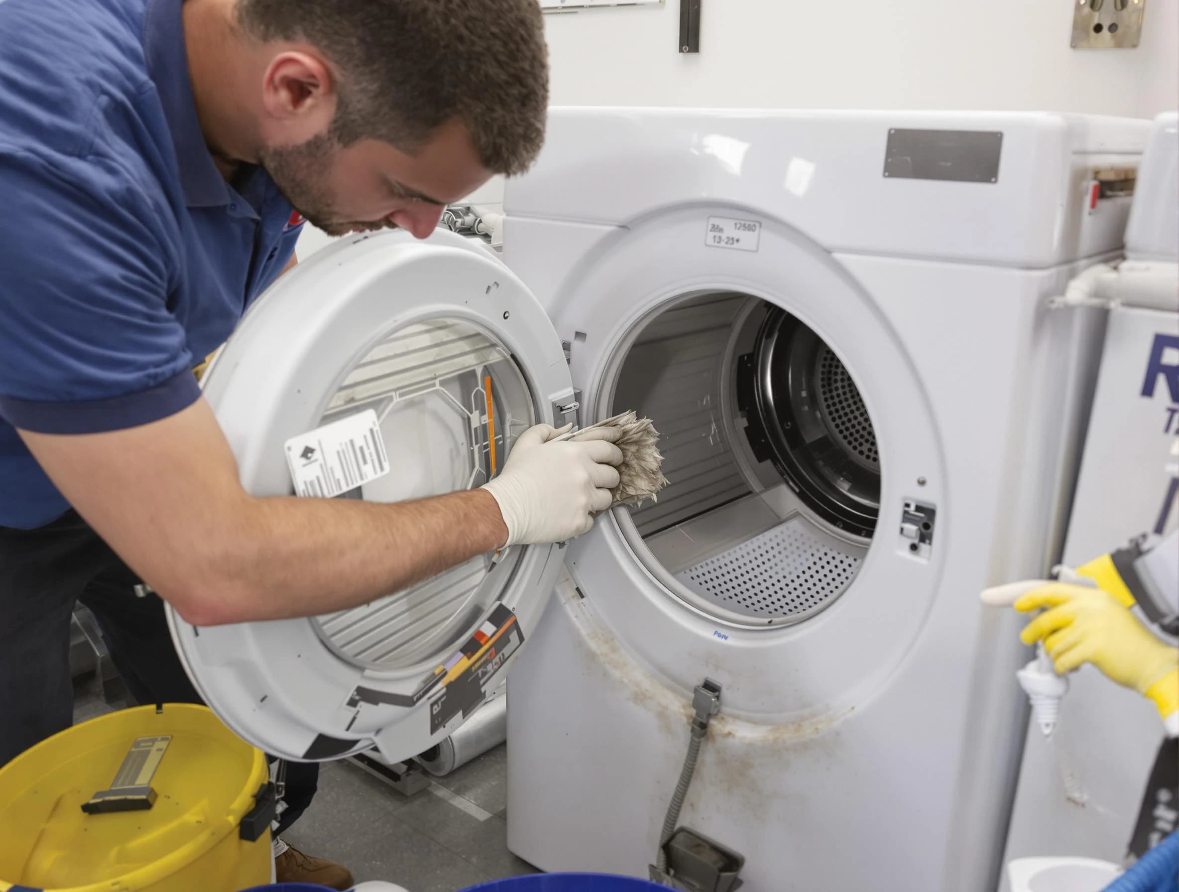 Niwot Dryer Vent Cleaning specialist performing detailed lint trap cleaning service in Niwot