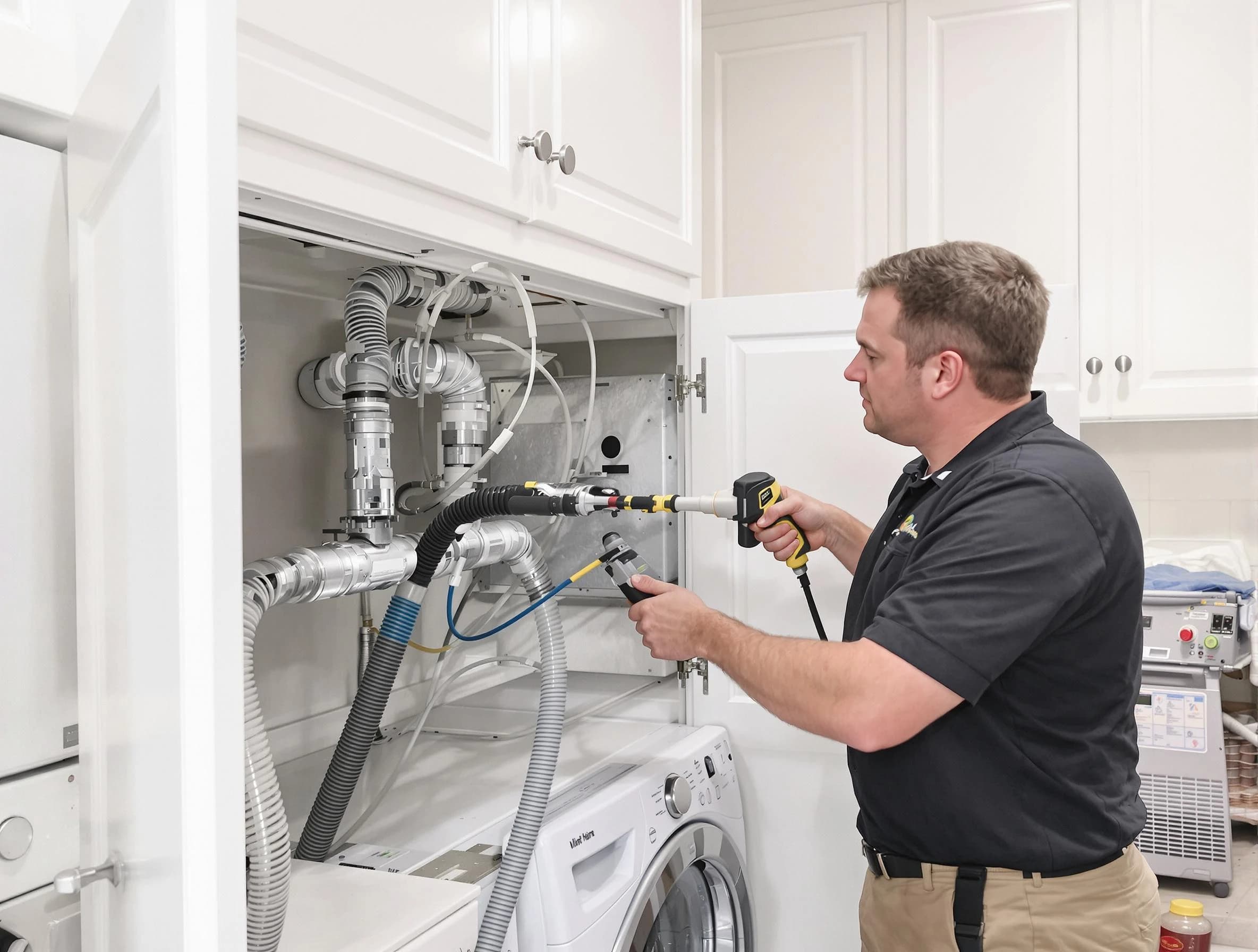 Niwot Dryer Vent Cleaning professional removing severe blockage from a clogged dryer vent in Niwot