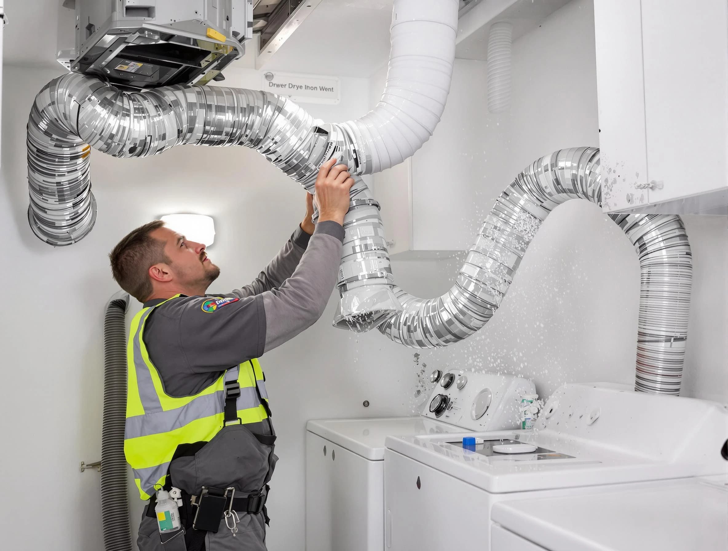 Niwot Dryer Vent Cleaning technician performing detailed dryer exhaust vent cleaning at a home in Niwot
