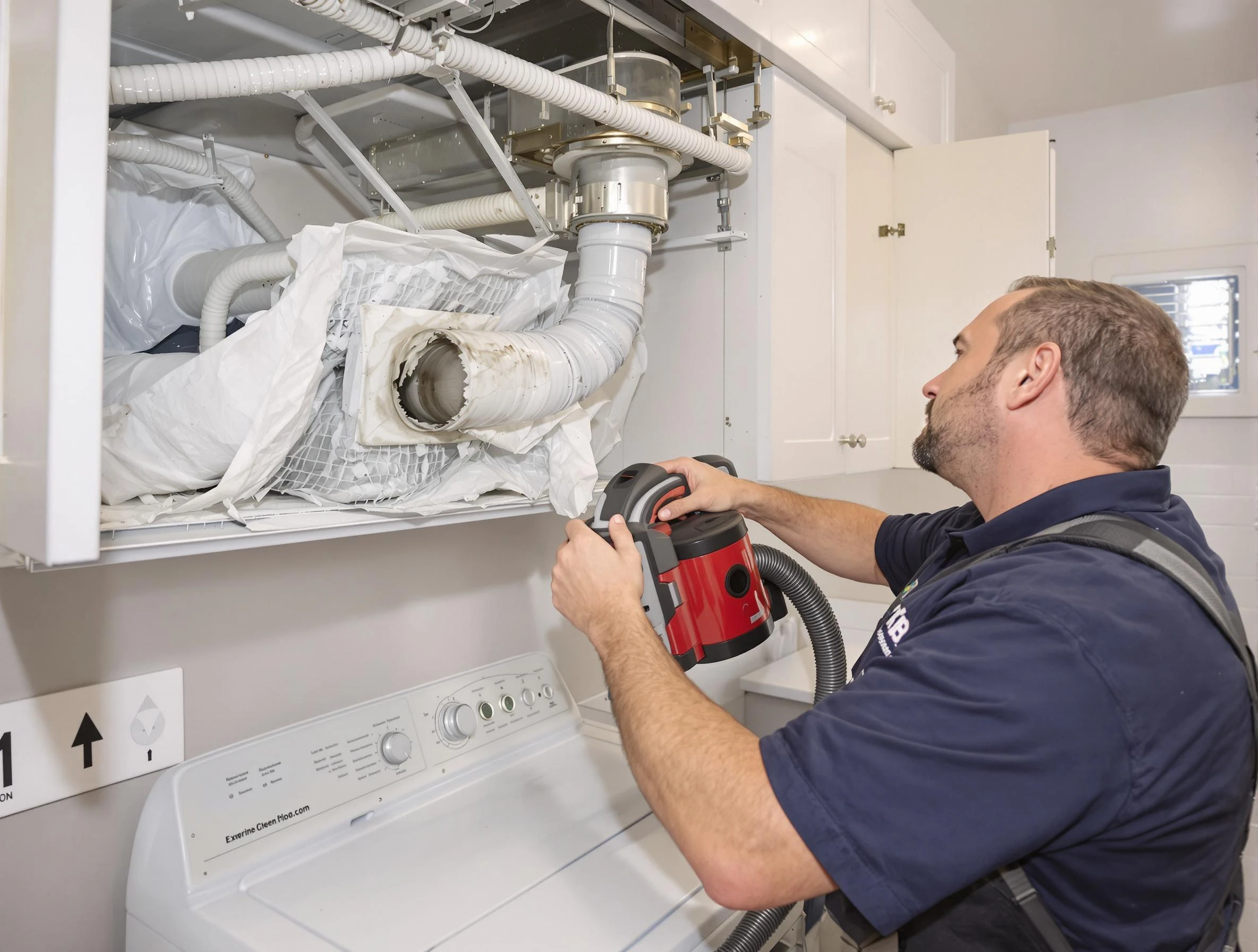 Niwot Dryer Vent Cleaning technician performing professional exhaust vent cleaning at a residential property in Niwot